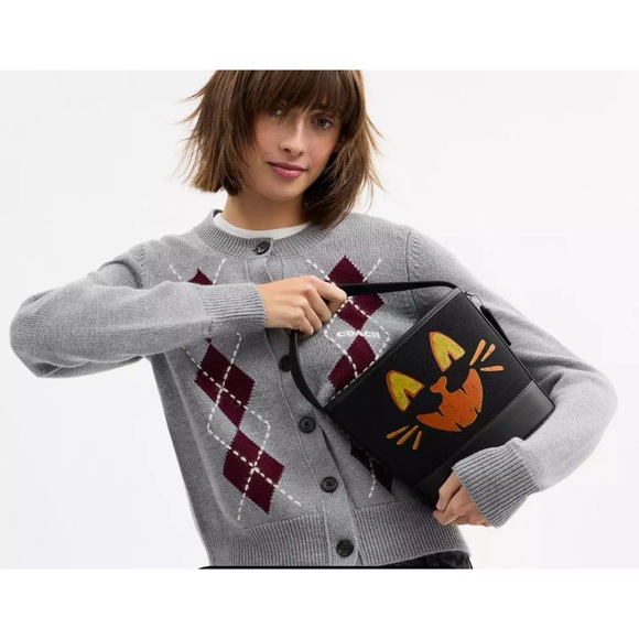 COACH HALLOWEEN CAT Trick Or Treat Bucket In Regenerative Cotton - Picture 4 of 4